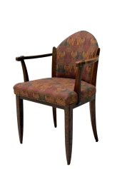 Art Deco Armchair by Paul Bromberg, Solid Oak, Re-Upholstered, 1920s